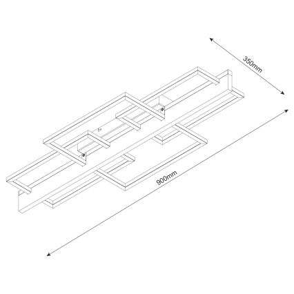 LED laelamp LARYSA LED/35W/230V 35x90 cm männipuit