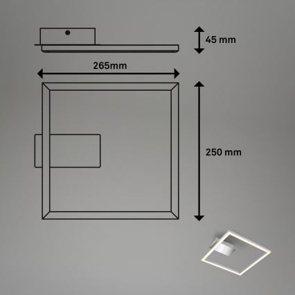 LED laelamp LED/14W/230V, mati kroomviimistlus