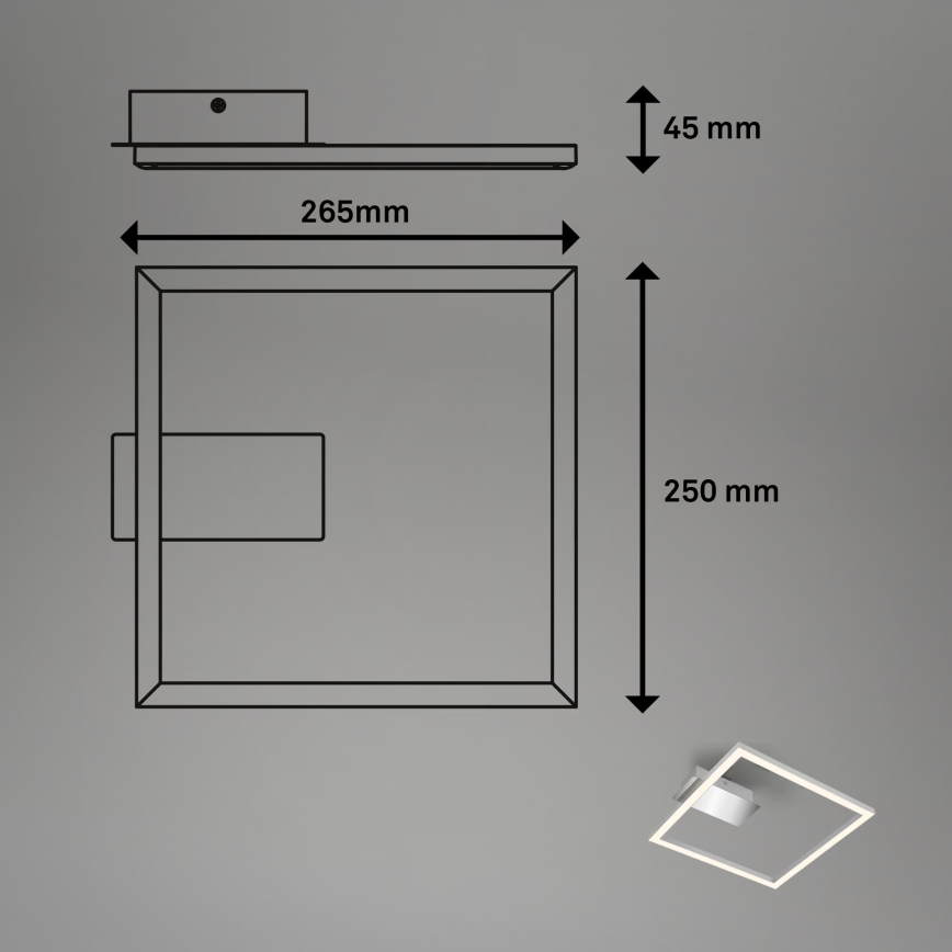 LED laelamp LED/14W/230V, mati kroomviimistlus