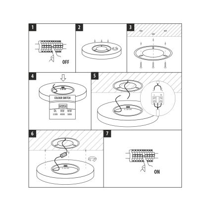 LED laelamp LED/18W/230V 3000/4000/6500K läbimõõt 23 cm pruun