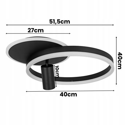 LED laelamp LED/38W/230V + 1xGU10/30W must