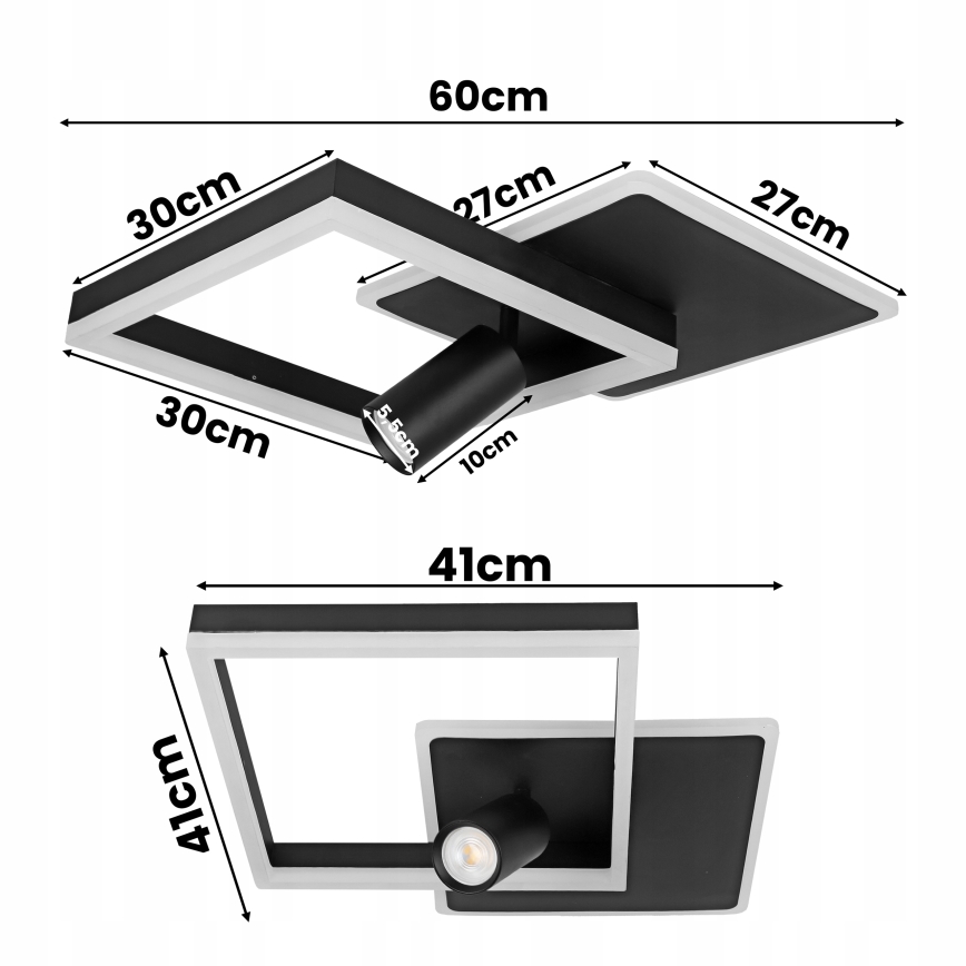 LED laelamp LED/38W/230V + 1xGU10/30W must