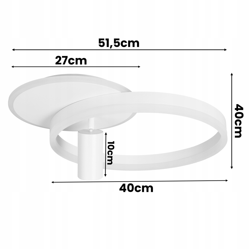 LED laelamp LED/38W/230V + 1xGU10/30W valge