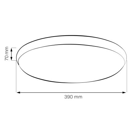 LED laelamp LIBRA LED/24W/230V 4000K, läbimõõt 39 cm, must