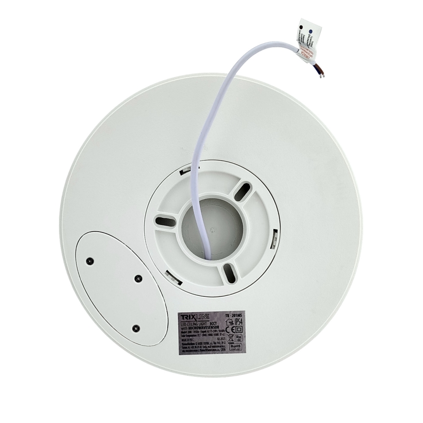 LED-laelamp liikumisanduriga — 20 W, 230 V; valitavad värvitemperatuurid 3000/4000/6500 K; läbimõõt 230 cm; IP54; hall
