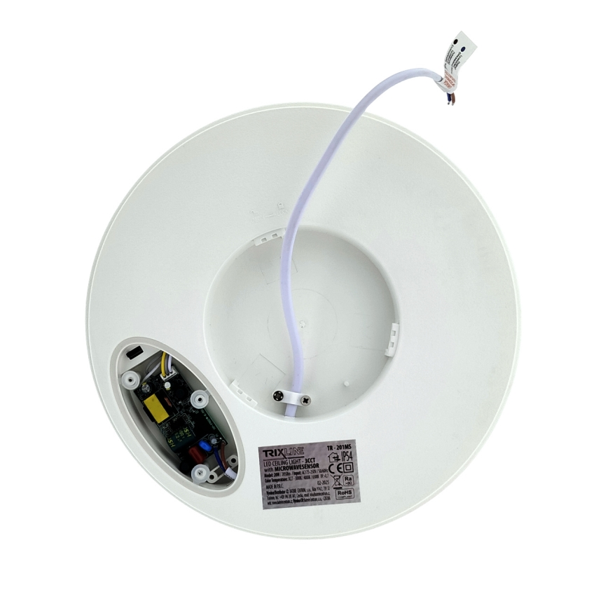 LED-laelamp liikumisanduriga — 20 W, 230 V; valitavad värvitemperatuurid 3000/4000/6500 K; läbimõõt 230 cm; IP54; hall