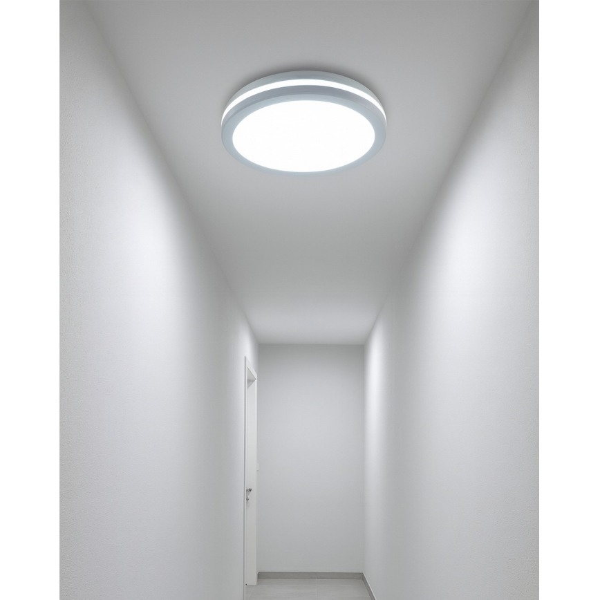 LED-vannitoa laevalgusti liikumisanduriga LED/20W/230V 3000/4000/6500K Ø 23 cm IP54 valge