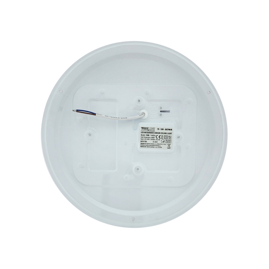 LED laelamp liikumisanduriga LENA LED/18W/230V, läbimõõduga 32,5 cm, valge