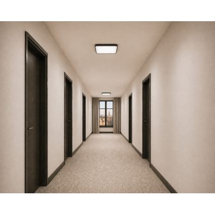 LED laevalgusti liikumis- ja hämarusanduriga WILTON LED/24W/230V 4000K 33x33 cm must