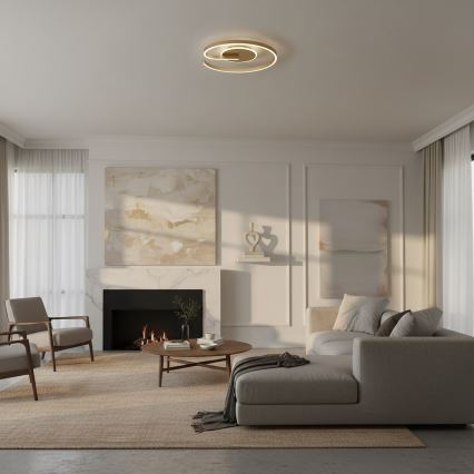 LED laelamp LORENZO LED/22W/230V, läbimõõt 50 cm, kuldne