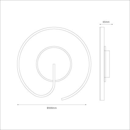 LED laelamp LORENZO LED/22W/230V, läbimõõt 50 cm, kuldne