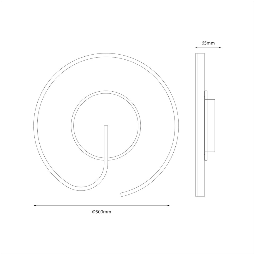 LED laelamp LORENZO LED/22W/230V, läbimõõt 50 cm, kuldne