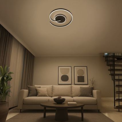 LED laelamp LORENZO LED/22W/230V, läbimõõt 50 cm, must