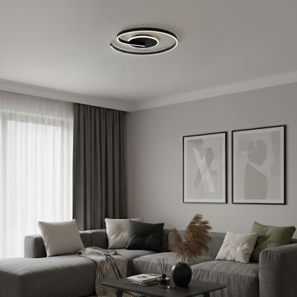 LED laelamp LORENZO LED/22W/230V, läbimõõt 50 cm, must