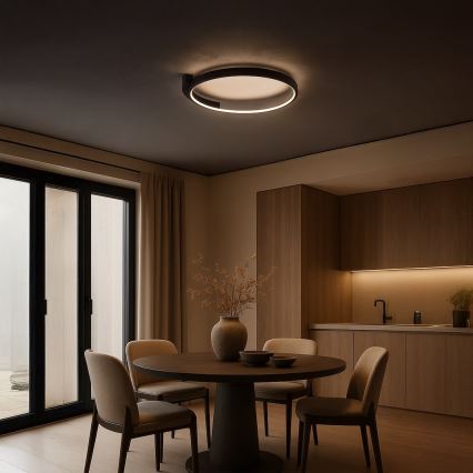 LED laelamp LUNA LED/18W/230V läbimõõduga 42,5 cm must