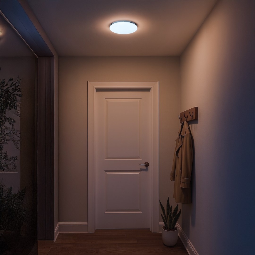 LED laelamp MAYA LED/10W/230V Ø 26 cm läikiv kroom