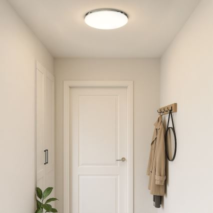 LED laelamp MAYA LED/36W/230V Ø 50 cm läikiv kroom