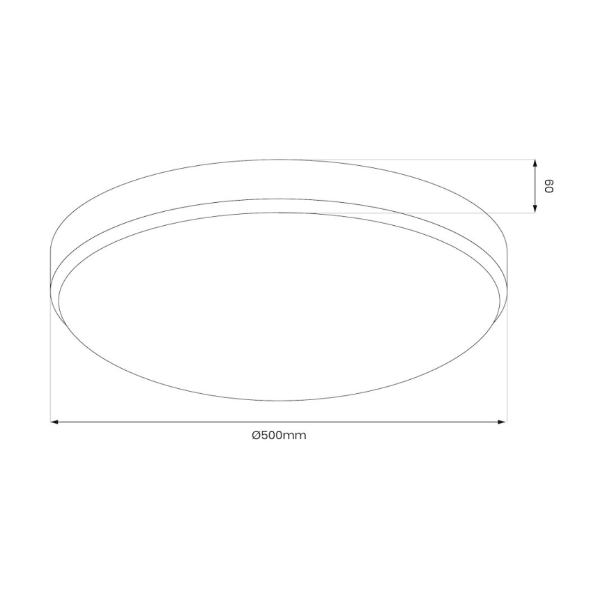 LED laelamp MAYA LED/36W/230V Ø 50 cm läikiv kroom