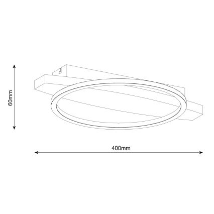 LED laelamp MELISA LED/12W/230V 30x40 cm männipuit
