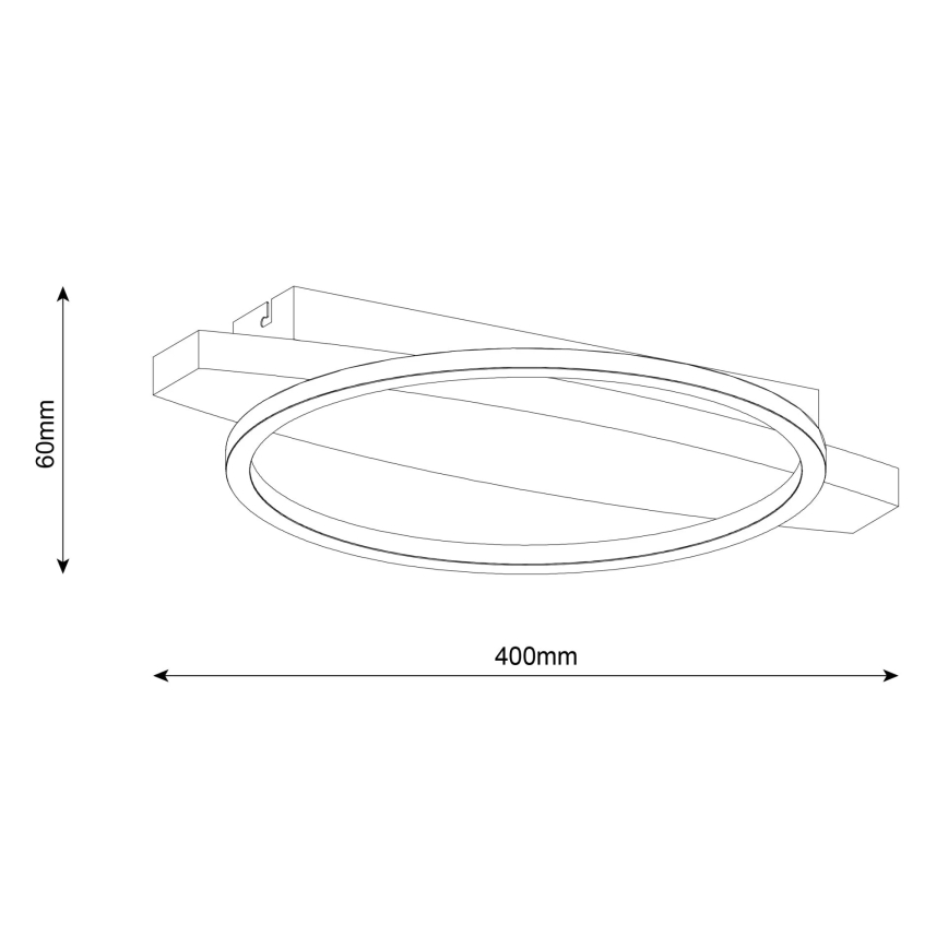 LED laelamp MELISA LED/12W/230V 30x40 cm männipuit