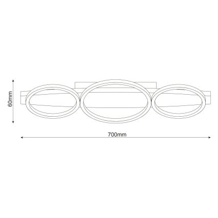 LED laelamp MELISA LED/28W/230V 26,5x70 cm männipuit
