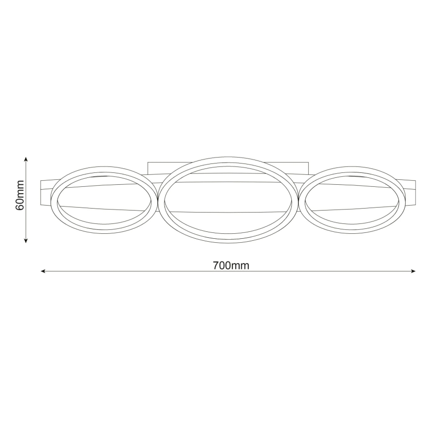 LED laelamp MELISA LED/28W/230V 26,5x70 cm männipuit
