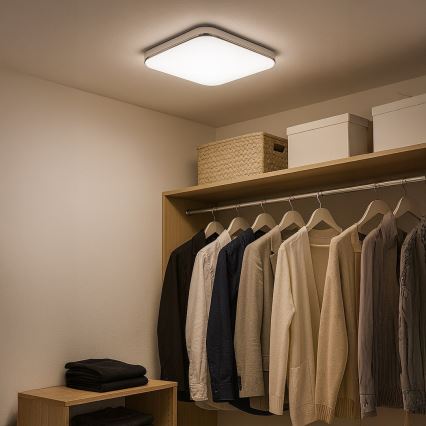 LED laelamp NEMO LED/36W/230V 50x50 cm, läikiv kroom