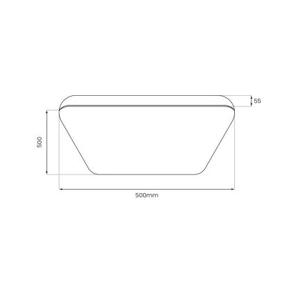 LED laelamp NEMO LED/36W/230V 50x50 cm must