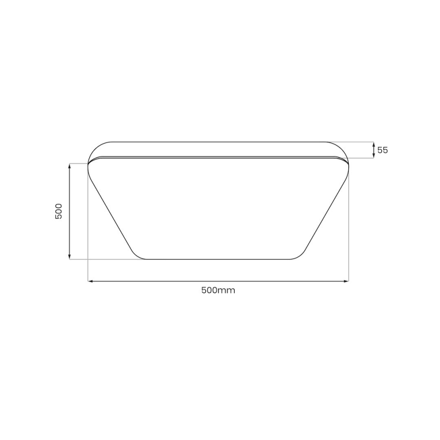 LED laelamp NEMO LED/36W/230V 50x50 cm must