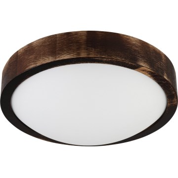 LED laelamp OAK SLIM LED/20W/230V 4000K Ø 27 cm tamm/tumepruun