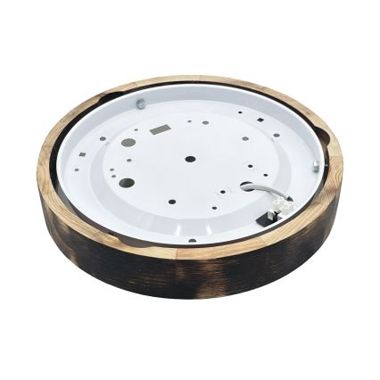 LED laelamp OAK SLIM LED/20W/230V 4000K Ø 27 cm tamm/tumepruun