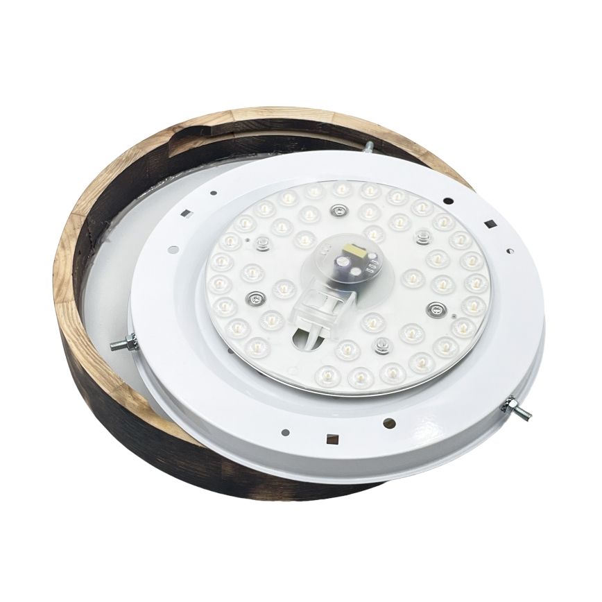 LED laelamp OAK SLIM LED/20W/230V 4000K Ø 27 cm tamm/tumepruun
