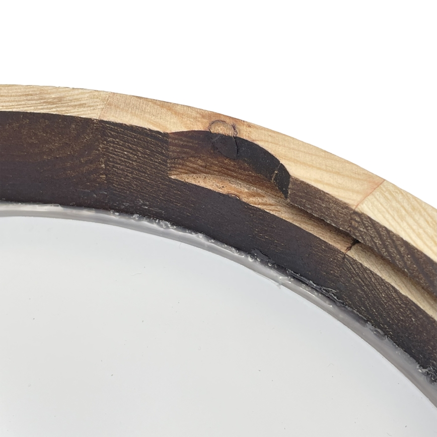 LED laelamp OAK SLIM LED/20W/230V 4000K Ø 27 cm tamm/tumepruun