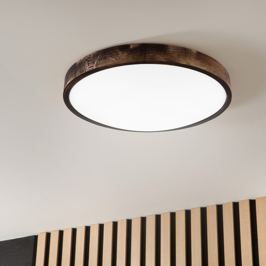 LED laelamp OAK SLIM LED/36W/230V 4000K Ø 47 cm tamm/tumepruun