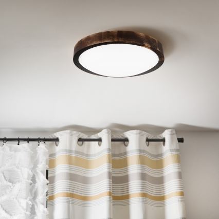 LED-laelamp OAK SMOKY SLIM LED/20W/230V 4000K, läbimõõt 27 cm, tamm/tumepruun