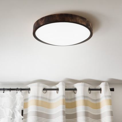 LED laelamp OAK SMOKY SLIM LED/36W/230V 4000K läbimõõt 37 cm tamm/tumepruun