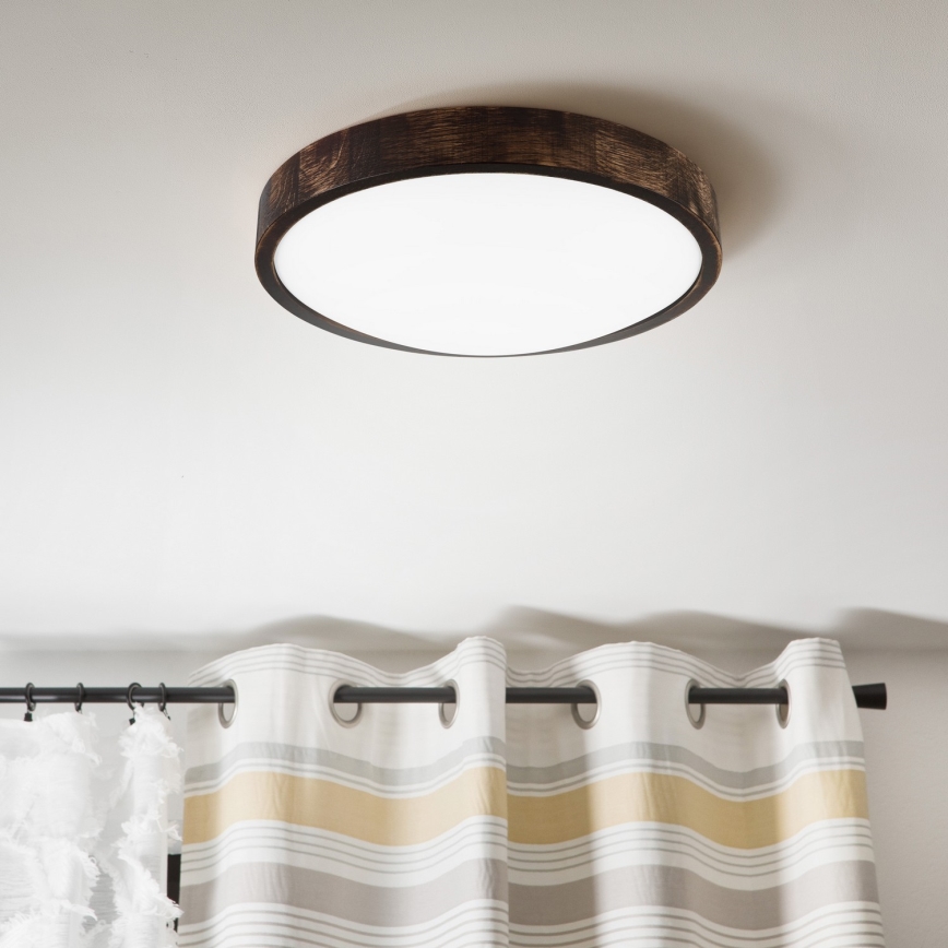 LED laelamp OAK SMOKY SLIM LED/36W/230V 4000K läbimõõt 37 cm tamm/tumepruun