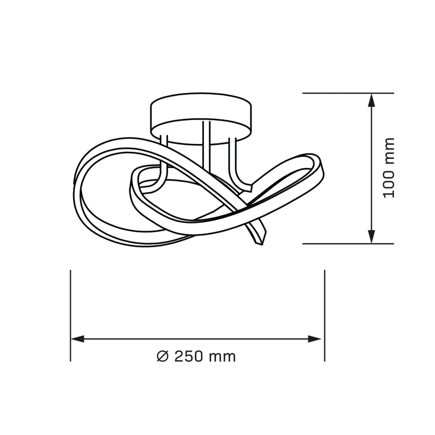 LED laelamp OSKAR LED/15W/230V Ø 25 cm must