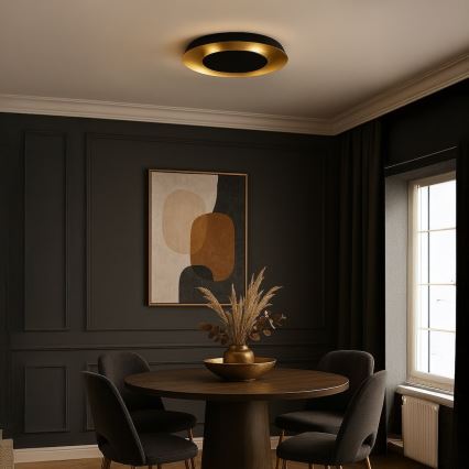 LED laelamp PIATTINO LED/30W/230V 3000/4000/6000K Ø 40 cm must/kuldne