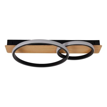 LED laelamp ROWENA LED/14W/230V must/pruun