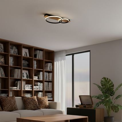 LED laelamp ROWENA LED/14W/230V must/pruun