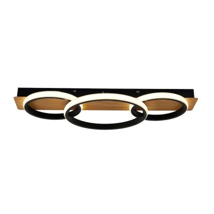 LED laelamp ROWENA LED/18W/230V must/pruun