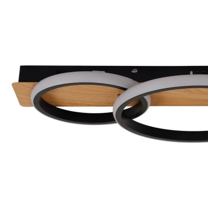 LED laelamp ROWENA LED/18W/230V must/pruun