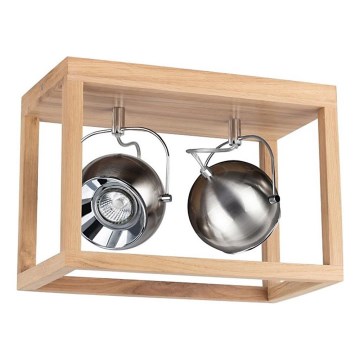 LED laelamp ROY 2xGU10/5W/230V matt tamm