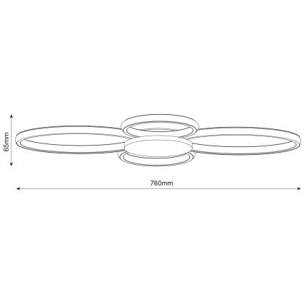 LED laelamp SABINA LED/38W/230V kummipuu