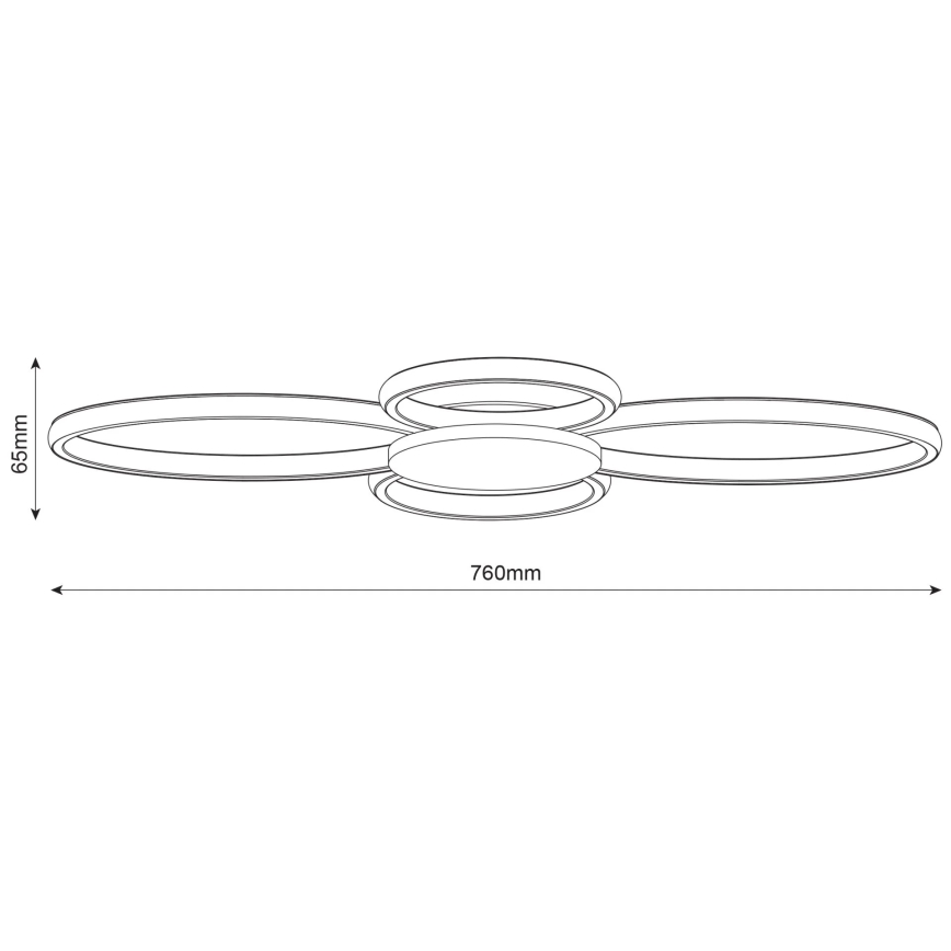 LED laelamp SABINA LED/38W/230V kummipuu
