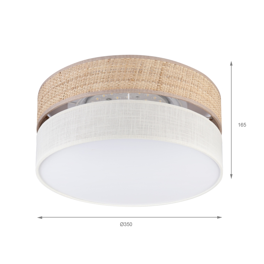 LED laelamp SIRJA BOHO LED/20W/230V 4000K läbimõõt 35 cm beež/kreem