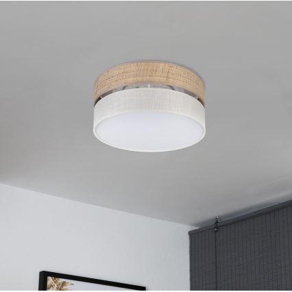 LED laelamp SIRJA BOHO LED/20W/230V 4000K Ø 35 cm beež/valge