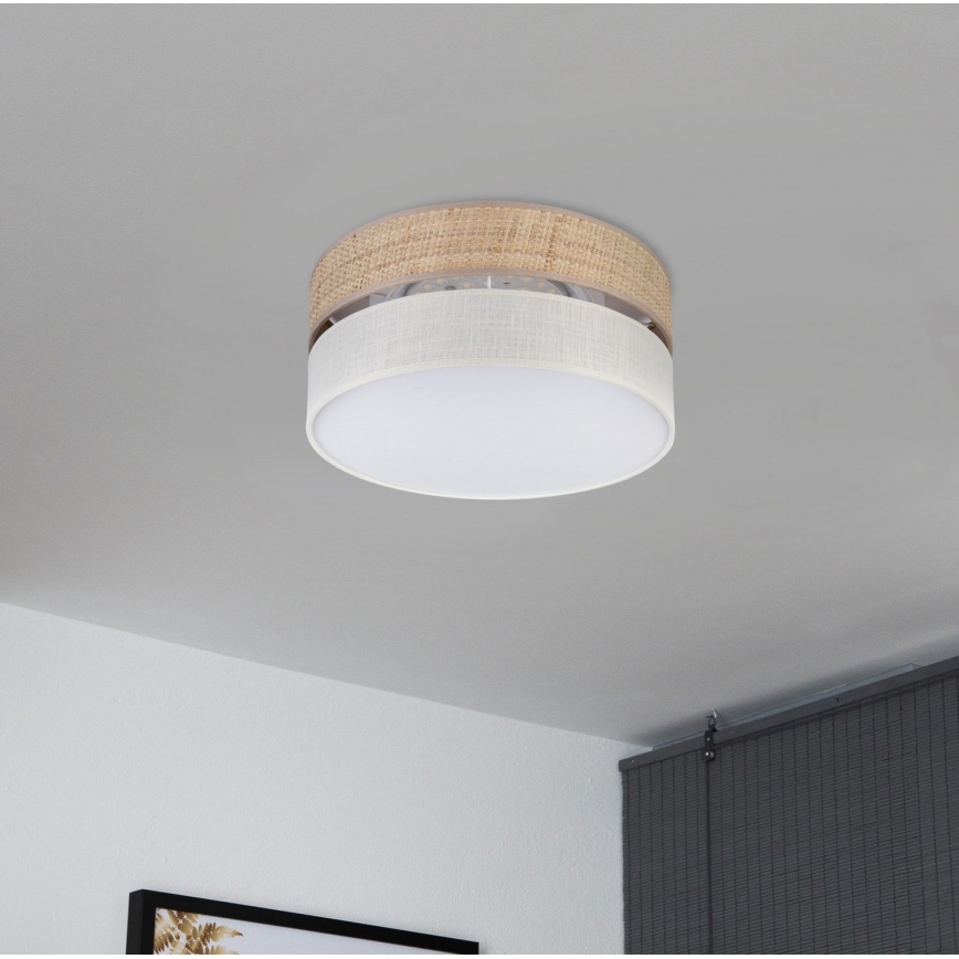 LED laelamp SIRJA BOHO LED/20W/230V 4000K Ø 35 cm beež/valge