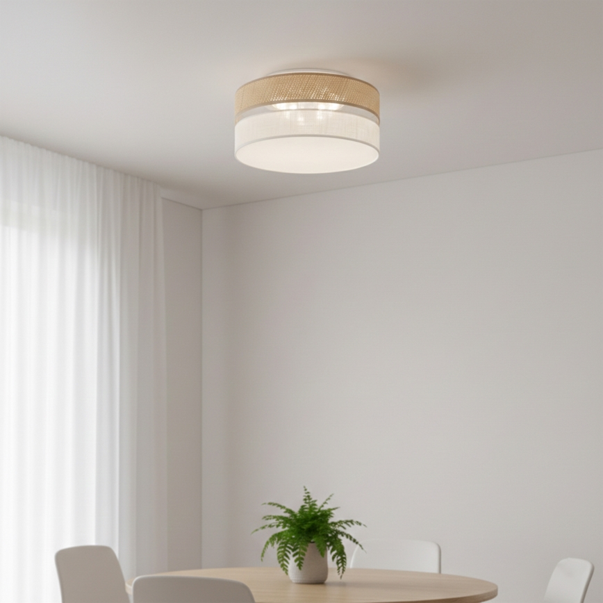 LED laelamp SIRJA BOHO LED/20W/230V 4000K Ø 35 cm beež/valge